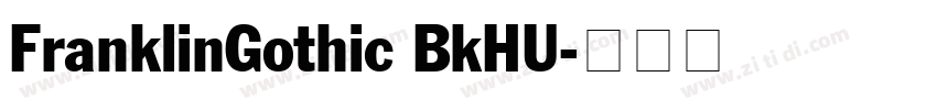 FranklinGothic BkHU字体转换